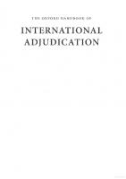 The Oxford handbook of international adjudication
 0199660689, 9780199660681