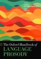 The Oxford Handbook of Language Prosody
 9780198832232, 0198832230