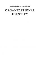 The Oxford Handbook of Organizational Identity
 9780199689576, 0199689571