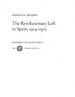 The revolutionary left in Spain, 1914-1923
 9780804708456