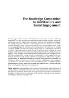 The Routledge Companion to Architecture and Social Engagement
 9781138889699, 9781315712697