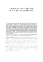 The Routledge Handbook of Digital Writing and Rhetoric
 9781138671362