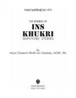 The Sinking of INS Khukri: Survivor's Stories
 9789351940999, 9351940993