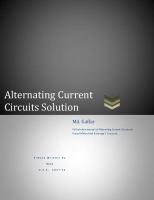 The Solution Manual of Alternating Current Circuits [4 ed.]