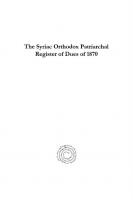 The Syriac Orthodox Patriarchal Register of Dues of 1870
 9781607244271, 1607244276