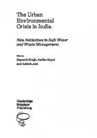 The Urban Environmental Crisis in India : New Initiatives in Safe Water and Waste Management [1 ed.]
 9781527502598, 9781443879606