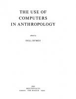 The use of computers in anthropology
 9783111718101, 9783111189505