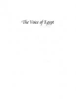 The voice of Egypt: Umm Kulthūm, Arabic song, and Egyptian society in the twentieth century
 9780226136080, 9780226136127, 9780226136110