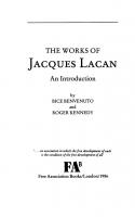 The works of Jacques Lacan : an introduction
 9780946960200, 0946960208, 9780946960217, 0946960216