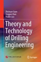 Theory and Technology of Drilling Engineering [1st ed.]
 9789811593260, 9789811593277