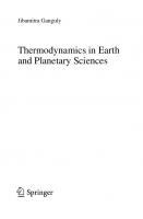 Thermodynamics in Earth and Planetary Sciences [1 ed.]
 9783540773054, 3540773053