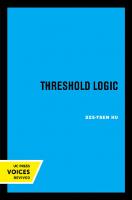 Threshold Logic [Reprint 2019 ed.]
 9780520329560