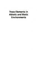 Trace Elements in Abiotic and Biotic Environments [1 ed.]
 9781482212792
