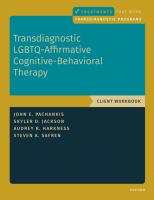 Transdiagnostic LGBTQ-Affirmative Cognitive-Behavioral Therapy: Workbook
 0197643345, 9780197643341