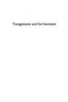 Transgression and the Inexistent: A Philosophical Vocabulary
 9781472534934, 9781472594389, 9781472526021