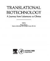 Translational Biotechnology: A Journey from Laboratory to Clinics [1 ed.]
 0128219726, 9780128219720
