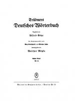 Trübners Deutsches Wörterbuch: Band 8 W – Z
 9783110825275, 9783110003215
