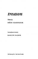 Treason: Poems by Hédi Kaddour
 9780300162981