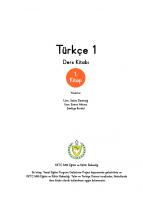 Türkçe 1. Ders Kitabı. 1. Kitap
