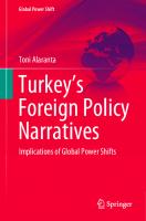 Turkey’s Foreign Policy Narratives: Implications of Global Power Shifts
 3030926478, 9783030926472