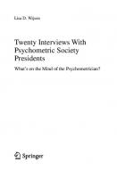 Twenty Interviews With Psychometric Society Presidents: What’s on the Mind of the Psychometrician? [1st ed. 2023]
 3031348575, 9783031348570