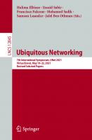 Ubiquitous Networking: 7th International Symposium, UNet 2021, Virtual Event, May 19–22, 2021, Revised Selected Papers
 9783030863562, 3030863565