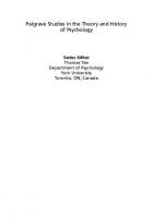 Uncovering Critical Personalism: Readings from William Stern’s Contributions to Scientific Psychology (Palgrave Studies in the Theory and History of Psychology)
 3030677338, 9783030677336