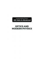 Understanding Physics for JEE Main & Advanced OPTICS & MODERN PHYSICS
 9789313190592