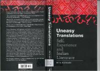 Uneasy Translations: Self, Experience and Indian Literature [1 ed.]
 9389867401, 9789389867404