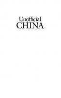 Unofficial China: Popular Culture and Thought in the People's Republic
 0367212587, 9780367212582