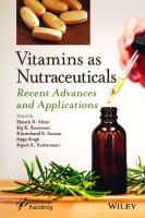 Vitamins as Nutraceuticals: Recent Advances and Applications
 1394174705, 9781394174706