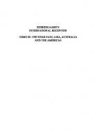 Volume 8, Tome III: Kierkegaard's International Reception – The Near East, Asia, Australia and the Americas: Tome III: The Near East, Asia, Australia ... Research: Sources, Reception and Resources) [1 ed.]
 9780754664024, 9781138257320, 0754664023