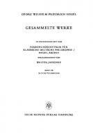 Vorlesungen über die Philosophie der Kunst IV: Anhang. Editorischer Bericht und Anmerkungen
 3787329668, 9783787329663