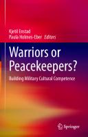 Warriors or Peacekeepers?: Building Military Cultural Competence
 3030367657, 9783030367657