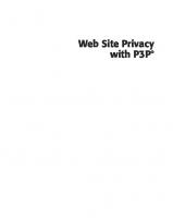 Web Site Privacy with P3P [1st ed.]
 9780471216773, 0471216771