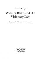 William Blake and the Visionary Law: Prophecy, Legislation and Constitution
 3031377222, 9783031377228