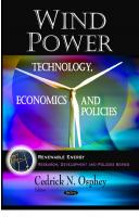 Wind Power: Technology, Economics and Policies [1 ed.]
 9781613241387, 9781606923238