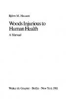 Woods Injurious to Human Health: A Manual [Reprint 2016 ed.]
 9783110837841, 9783110084856