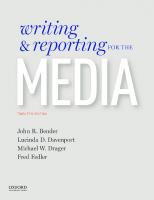 Writing and Reporting for the Media [12 ed.]
 0190649429, 9780190649425