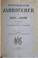 Württembergische Jahrbücher für Statistik und Landeskunde [1887]