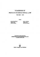 Yearbook of Private International Law: Volume I 1999
 9783866537125