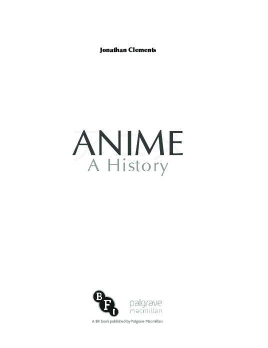 Anime: A History 9781844578856, 1844578852 
